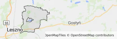 Mapa z zaznaczoną Osiecznej