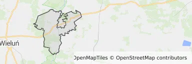 Mapa z zaznaczonym Osjakowem