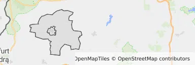 Mapa z zaznaczonym Ośnie Lubuskim