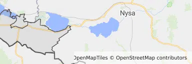 Mapa z zaznaczonym Paczkowem