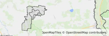 Mapa z zaznaczonym Parczewem