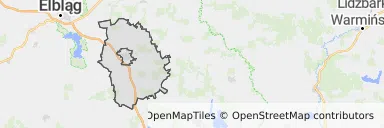 Mapa z zaznaczonym Pasłękiem