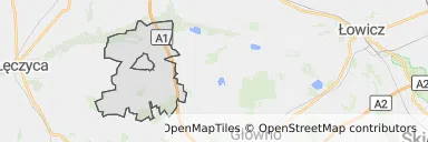 Mapa z zaznaczonym Piątkiem