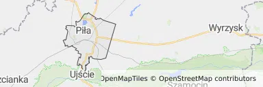Mapa z zaznaczoną Pile