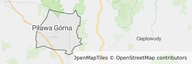 Mapa z zaznaczoną Piławie Górnej