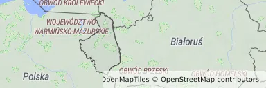 Mapa z zaznaczonym województwem podlaskim