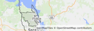 Mapa z zaznaczonymi Policami