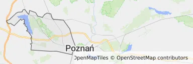 Mapa z zaznaczonym Jeżycem w Poznaniu