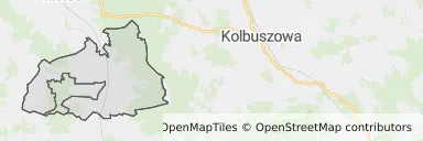 Mapa z zaznaczonym Przecławiu