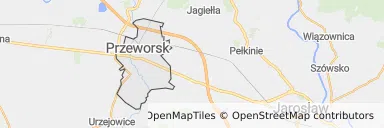 Mapa z zaznaczonym Przeworskiem