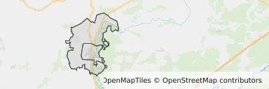 Mapa z zaznaczonym Pułtuskiem