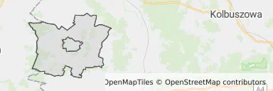 Mapa z zaznaczonym Radomyślu Wielkim