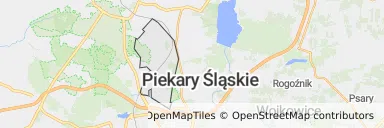 Mapa z zaznaczonym Radzionkowem
