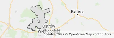 Mapa z zaznaczonym Raszkowem