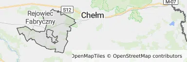 Mapa z zaznaczonym Rejowcu