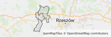 Mapa z zaznaczonym Sędziszowie Małopolskim