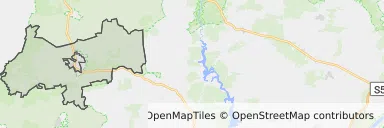 Mapa z zaznaczonym Sępólnie Krajeńskim