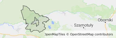 Mapa z zaznaczonym Sierakowem