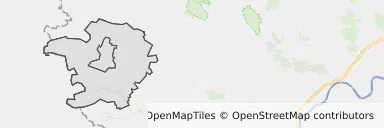 Mapa z zaznaczonym Skalbmierzem