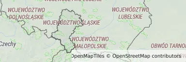 Mapa z zaznaczonym województwem śląskim