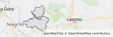 Mapa z zaznaczoną Sławem