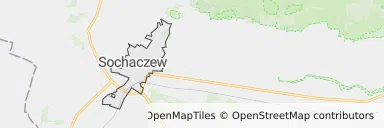 Mapa z zaznaczonym Sochaczewem