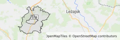 Mapa z zaznaczonym Sokołowie Małopolskim