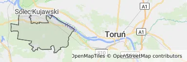 Mapa z zaznaczonym Solcu Kujawskim