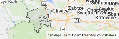 Mapa z zaznaczonymi Sośnicowicami