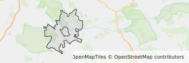 Mapa z zaznaczonym Śremem