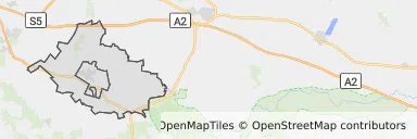 Mapa z zaznaczoną Środzie Wielkopolskiej