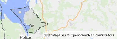 Mapa z zaznaczonym Stepnicy