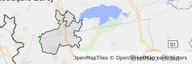 Mapa z zaznaczonym Strumieniu