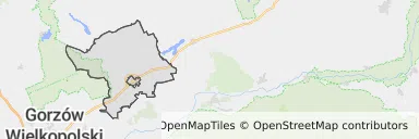 Mapa z zaznaczonym Strzelcach Krajeńskich
