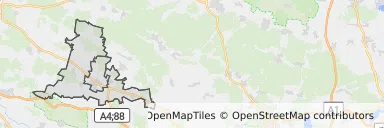 Mapa z zaznaczonym Strzelcach Opolskich