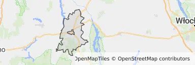 Mapa z zaznaczonym Strzelnem