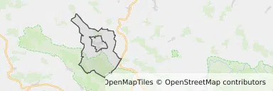 Mapa z zaznaczonym Strzyżowem