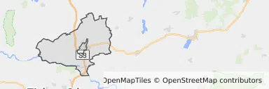 Mapa z zaznaczonym Sulechowem