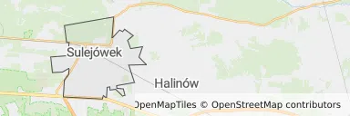 Mapa z zaznaczonym Sulejówkiem