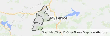 Mapa z zaznaczonymi Sułkowicami