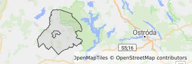 Mapa z zaznaczonym Suszem