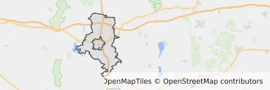 Mapa z zaznaczonym Świebodzinem