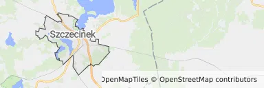 Mapa z zaznaczonym Szczecinkiem
