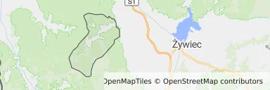 Mapa z zaznaczonym Szczyrkiem