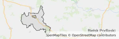 Mapa z zaznaczonym Szepietowem