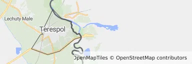 Mapa z zaznaczonym Terespolu