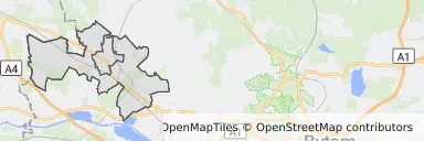 Mapa z zaznaczonym Toszkiem