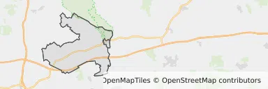 Mapa z zaznaczonym Trzcielu