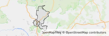 Mapa z zaznaczonym Trzebnicy