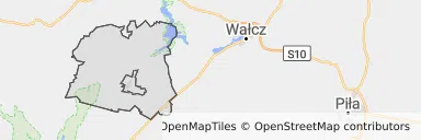 Mapa z zaznaczonym Tucznem